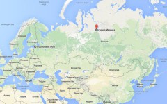 От Соснового Бора до Игарки по прямой более 2800 км. Севернее - Карское море.